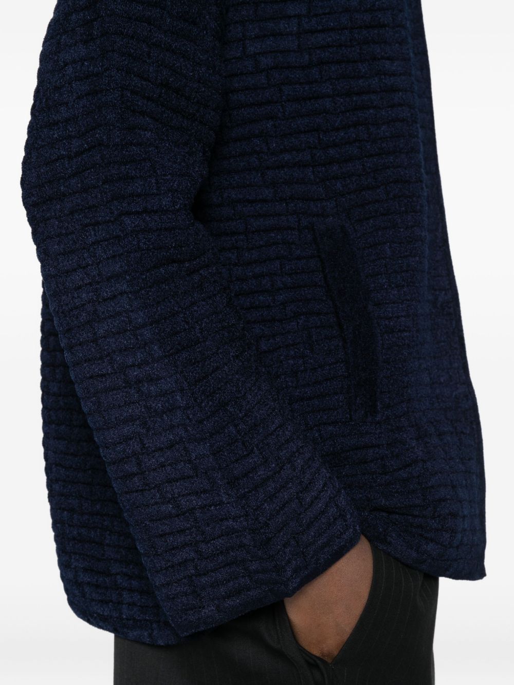 Emporio Armani Single-Breasted Blue Jacket Blue