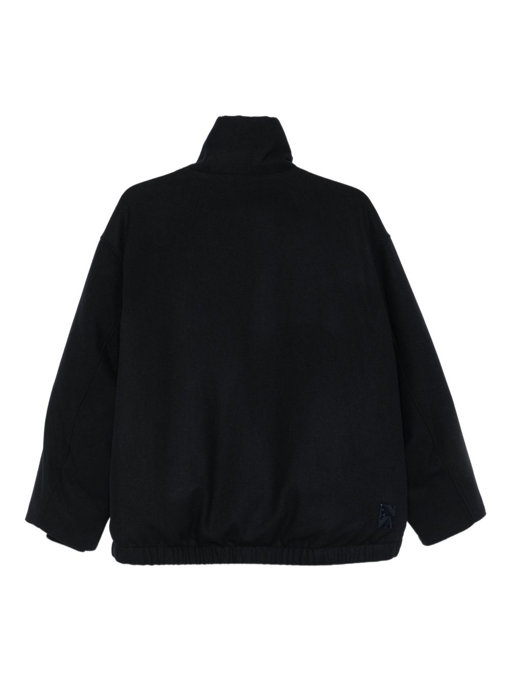 Emporio Armani Capsule Wool-Blend High Neck Coat Blue