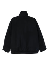 Emporio Armani Capsule Wool-Blend High Neck Coat Blue