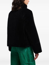 Emporio Armani Long Black Stand-Collar Zip Coat Black