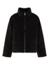 Emporio Armani Long Black Stand-Collar Zip Coat Black