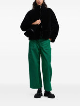 Emporio Armani Long Black Stand-Collar Zip Coat Black