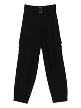 Emporio Armani High-Waisted Virgin Wool Blend Trousers Blue blue