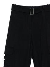 Emporio Armani High-Waisted Virgin Wool Blend Trousers Blue blue