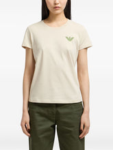 Emporio Armani Cotton Graphic Logo T-Shirt Beige Beige