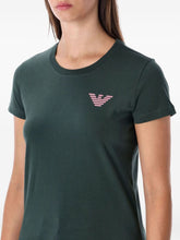Emporio Armani Graphic Logo Cotton T-Shirt Green