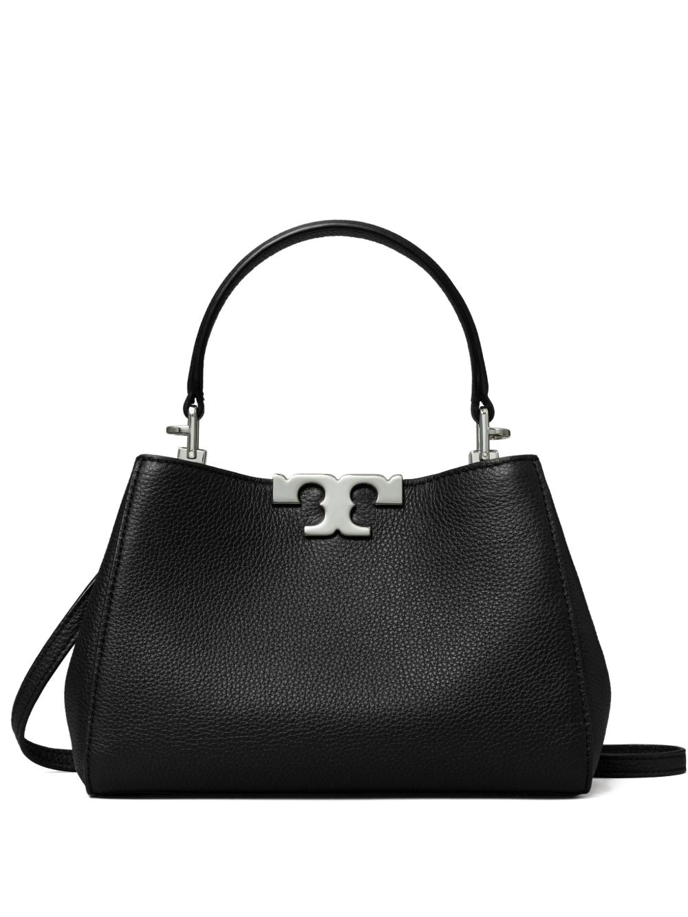 Tory Burch Eleanor Mini Suede and Leather Handbag Black