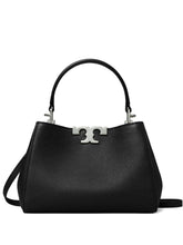 Tory Burch Eleanor Mini Suede and Leather Handbag Black