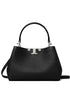 Tory Burch Eleanor Mini Suede and Leather Handbag Black