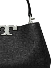 Tory Burch Eleanor Mini Suede and Leather Handbag Black