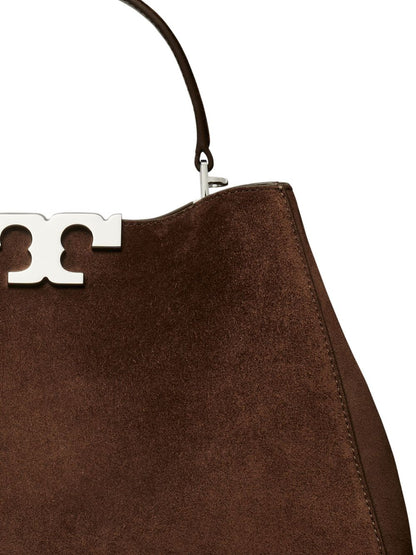 Tory Burch Eleanor Suede Leather Handbag Brown brown