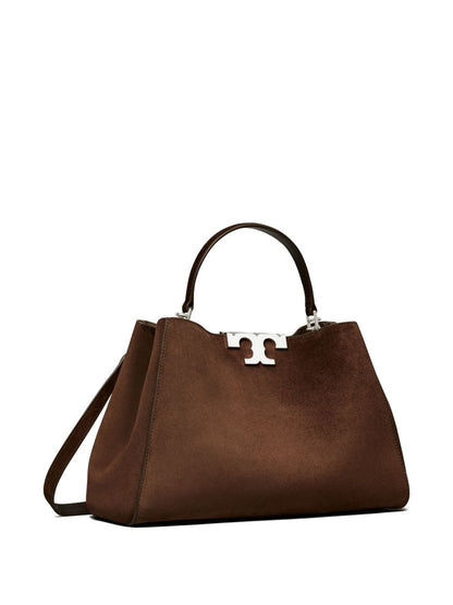 Tory Burch Eleanor Suede Leather Handbag Brown brown