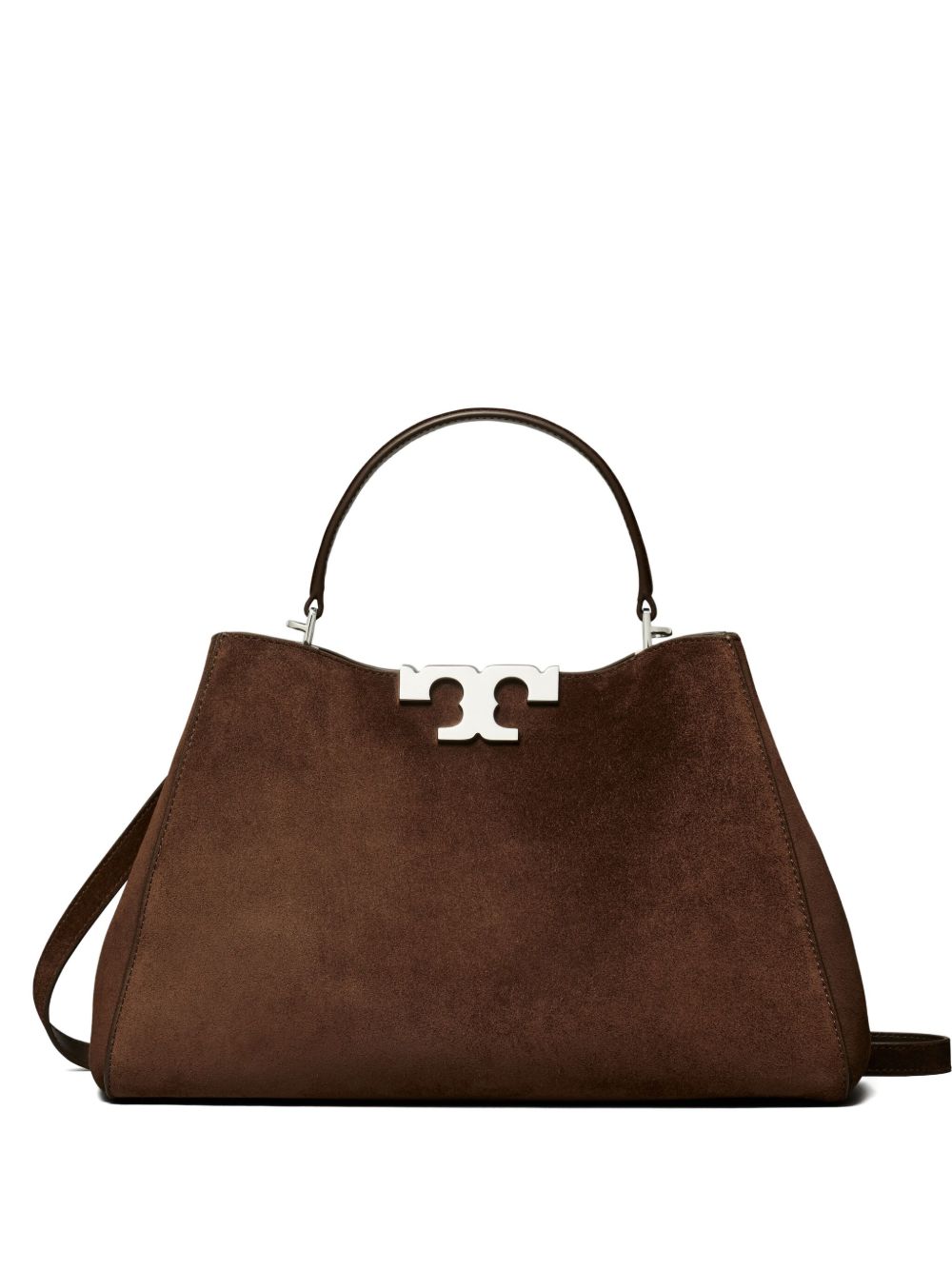 Tory Burch Eleanor Suede Leather Handbag Brown brown