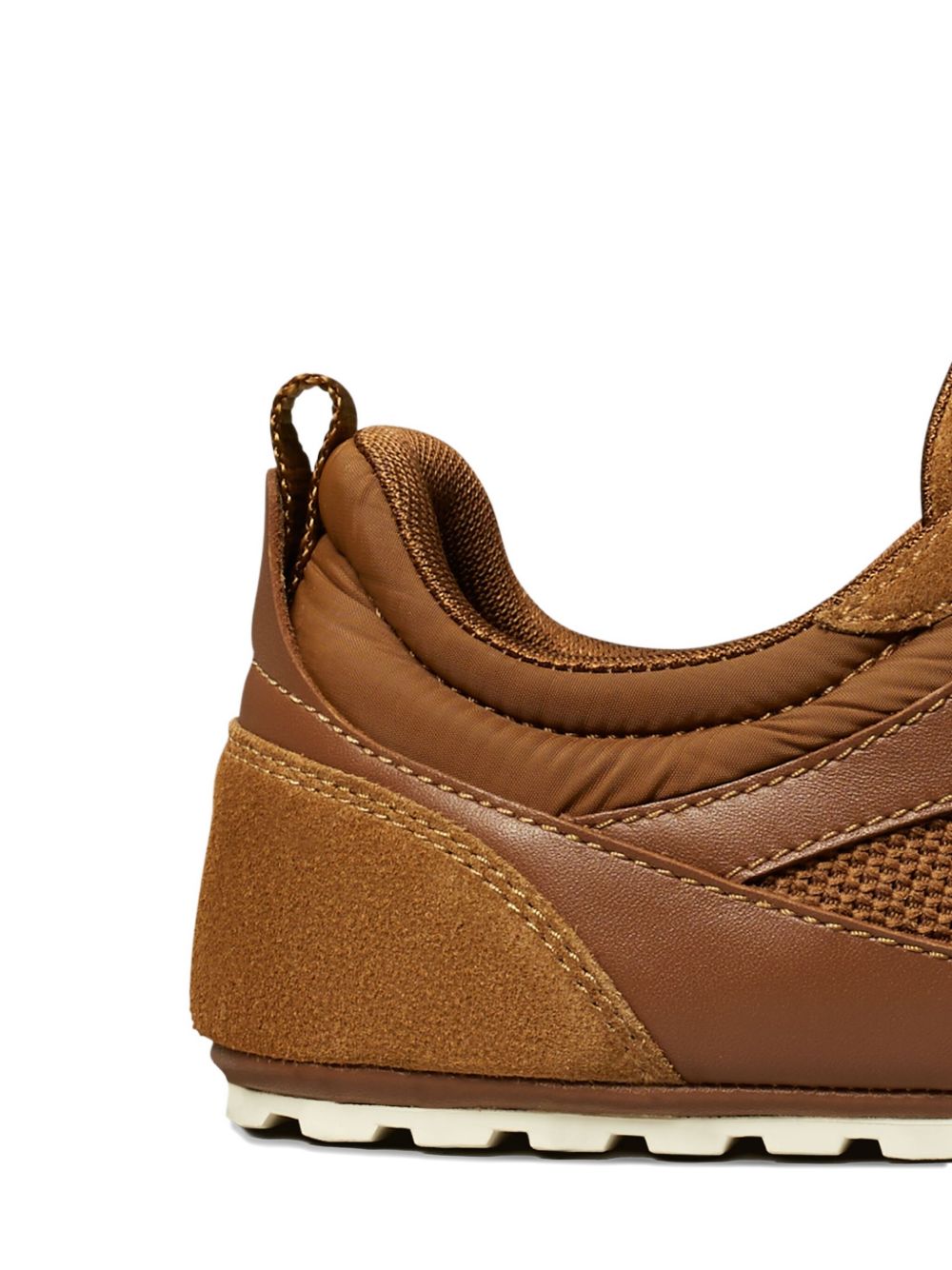 Tory Burch Leather and Suede Travel Sneakers Leather Brown