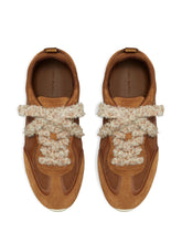 Tory Burch Leather and Suede Travel Sneakers Leather Brown