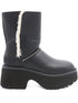 Ugg Australia Esmee Shearling-Trim Leather Platform Boots Black