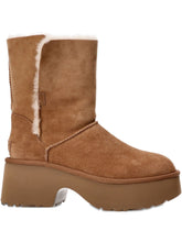 Ugg Australia Esmee Shearling-Lined Suede Platform Boots Beige