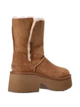 Ugg Australia Esmee Shearling-Lined Suede Platform Boots Beige