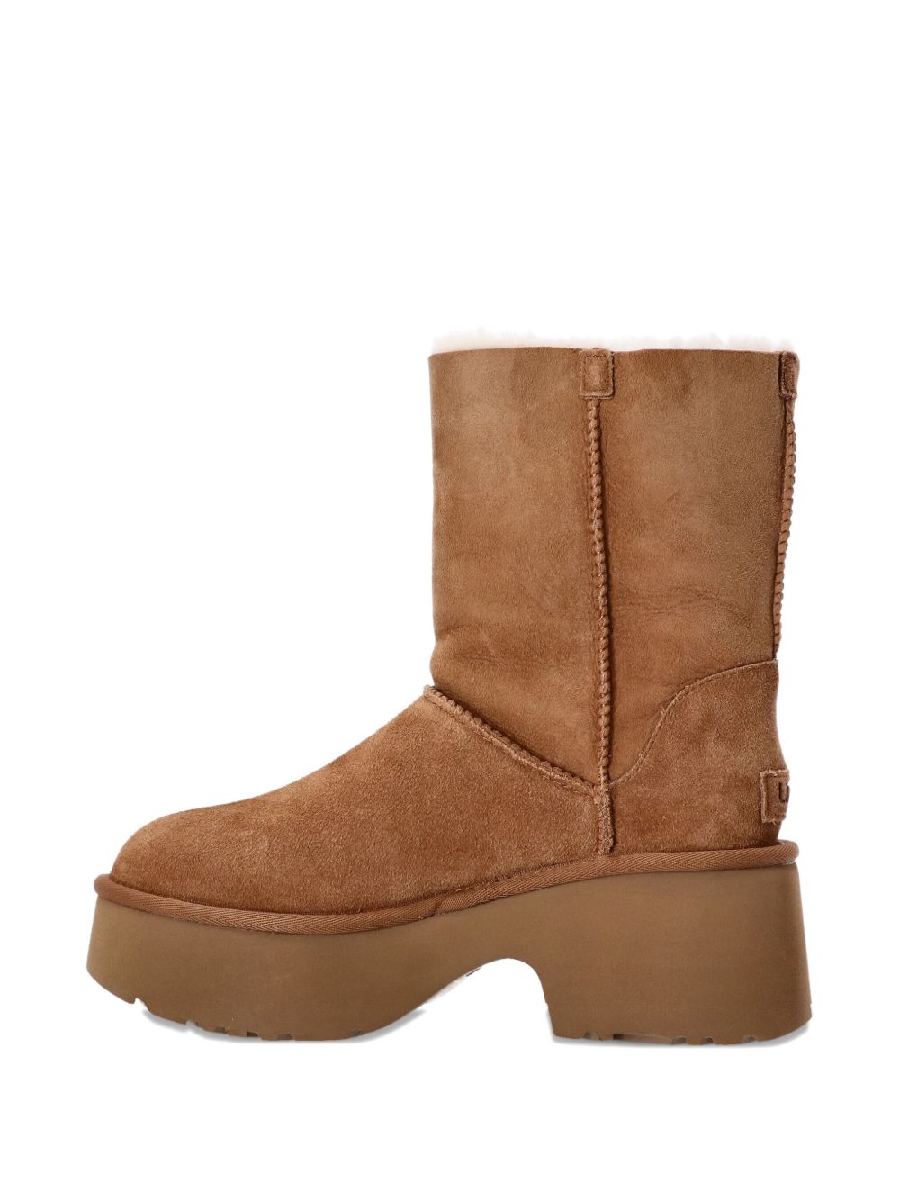 Ugg Australia Esmee Shearling-Lined Suede Platform Boots Beige