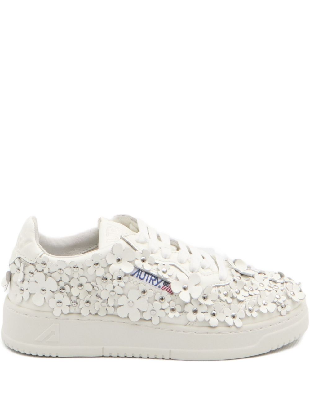 032C Medialist Low Patent Leather Sneakers Silver