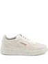 032C Medalist Low White Rhinestone Embellished Leather Sneakers White