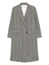 Forte Forte Double-Breasted Herringbone Virgin Wool Coat Grey