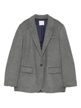 Forte Forte Single-Breasted Grey Wool-Blend Blazer Grey
