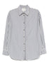 Forte Forte Striped Cotton-Blend Shirt Blue