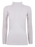 Emporio Armani Striped Knit Roll Neck Sweater Grey