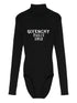Givenchy Ribbed High-Neck Long-Sleeve Bodysuit Black
