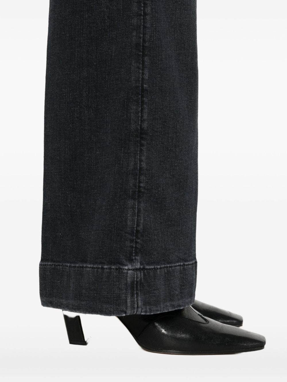 Seven High-rise Flared Black Jeans Black