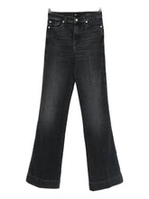 Seven High-rise Flared Black Jeans Black