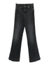 Seven High-rise Flared Black Jeans Black