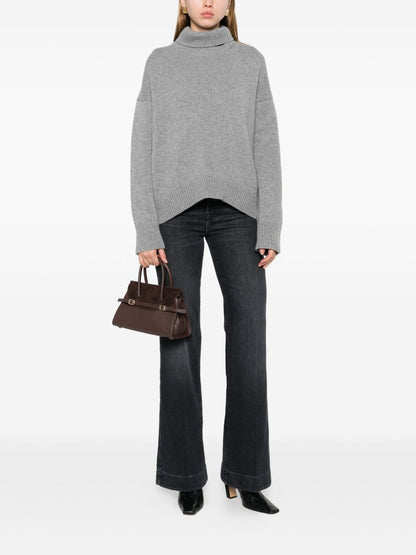 Seven High-rise Flared Black Jeans Black