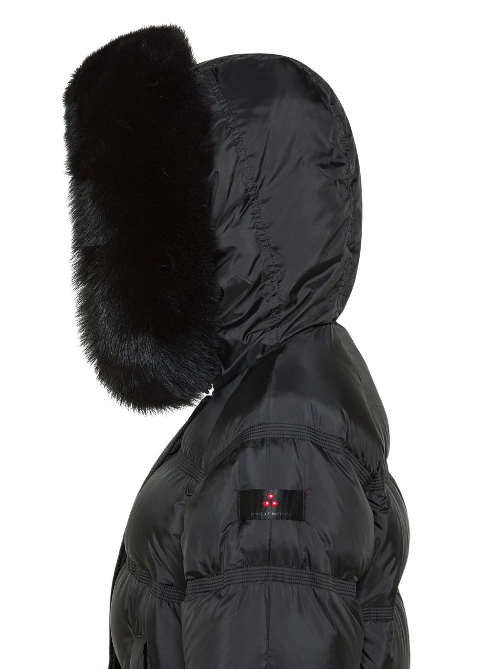 Peuterey Quilted Down Hooded Coat Black black