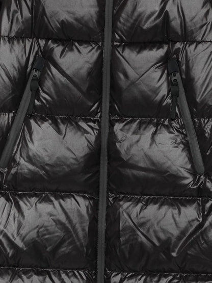 Peuterey Quilted Hooded Longline Jacket Black Black