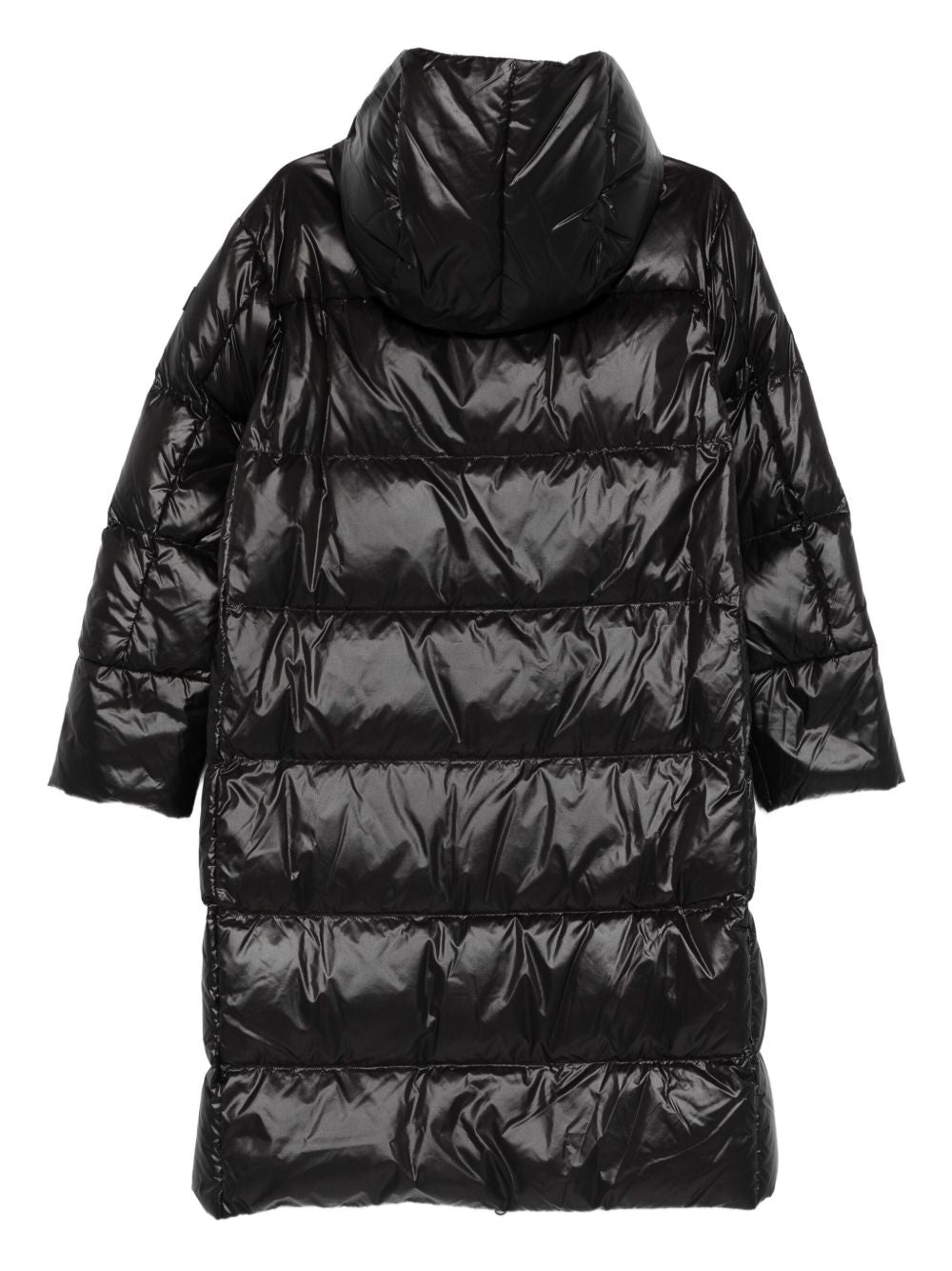 Peuterey Quilted Hooded Longline Jacket Black Black