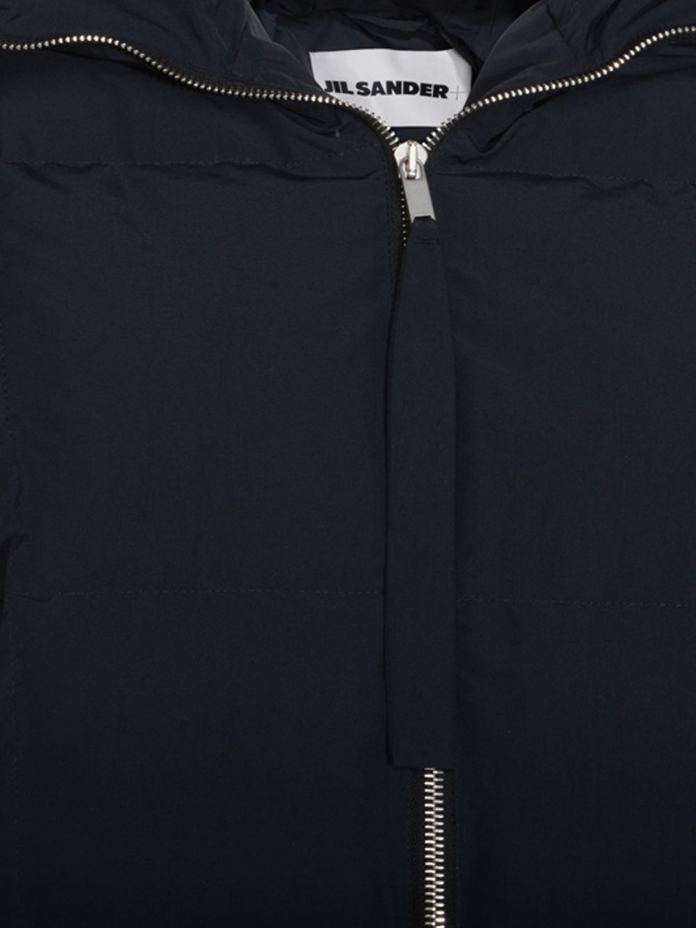 Jil Sander Plus Hooded Quilted Longline Coat Black