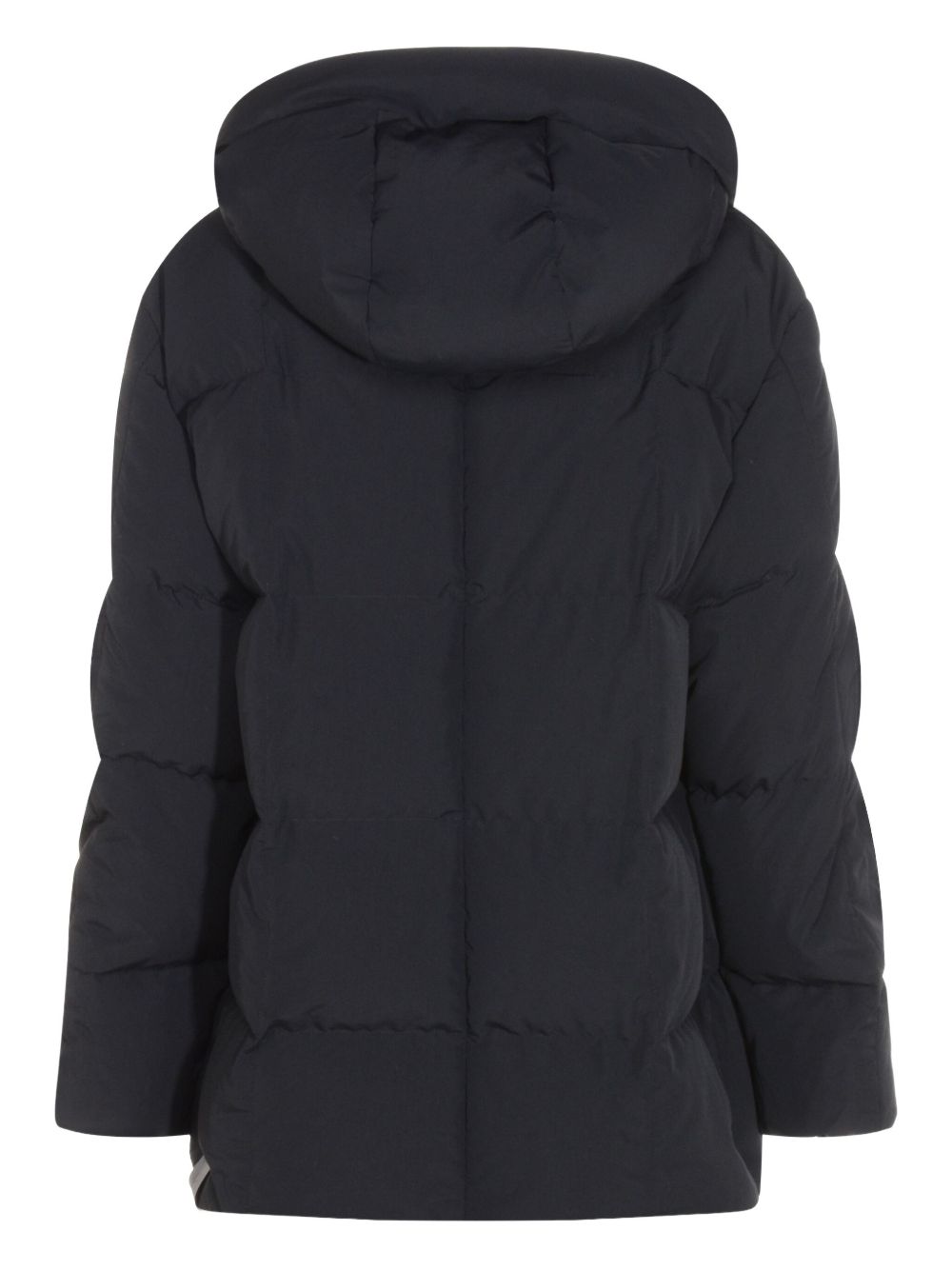 Jil Sander Plus Hooded Quilted Longline Coat Black