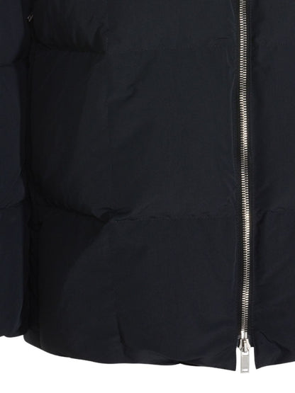 Jil Sander Plus Hooded Quilted Longline Coat Black
