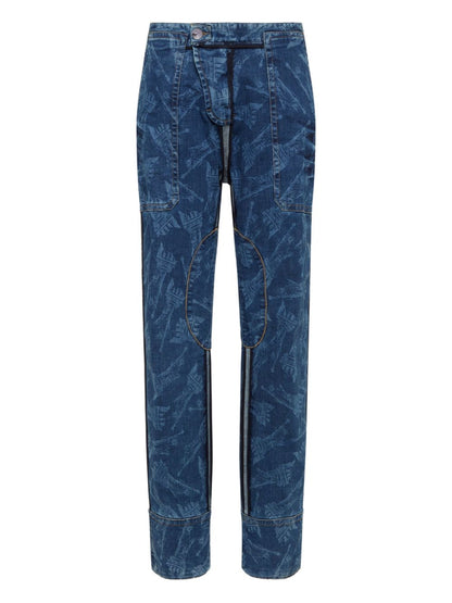 Dsquared2 High-Waisted Indigo Blue Jeans with Drawstring Waist Blue
