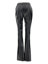 Elisabetta Franchi Crocodile-Embossed High-Waisted Trousers Black Black