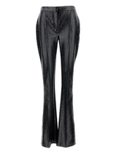 Elisabetta Franchi Crocodile-Embossed High-Waisted Trousers Black Black