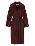Elisabetta Franchi Wool Belted Coat With Side Flap Pockets Brown brown