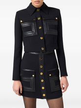 Elisabetta Franchi Single-Breasted Crepe Blazer Black Black