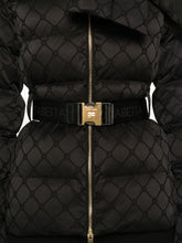 Elisabetta Franchi Quilted Short Down Jacket with Belt Black