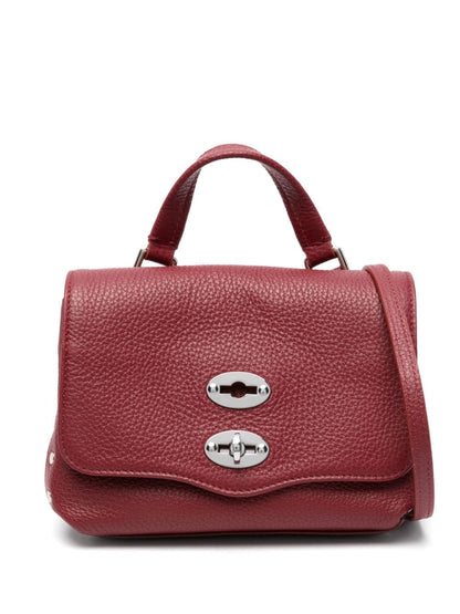Zanellato Postina Daily Baby Textured Calf Leather Handbag Red