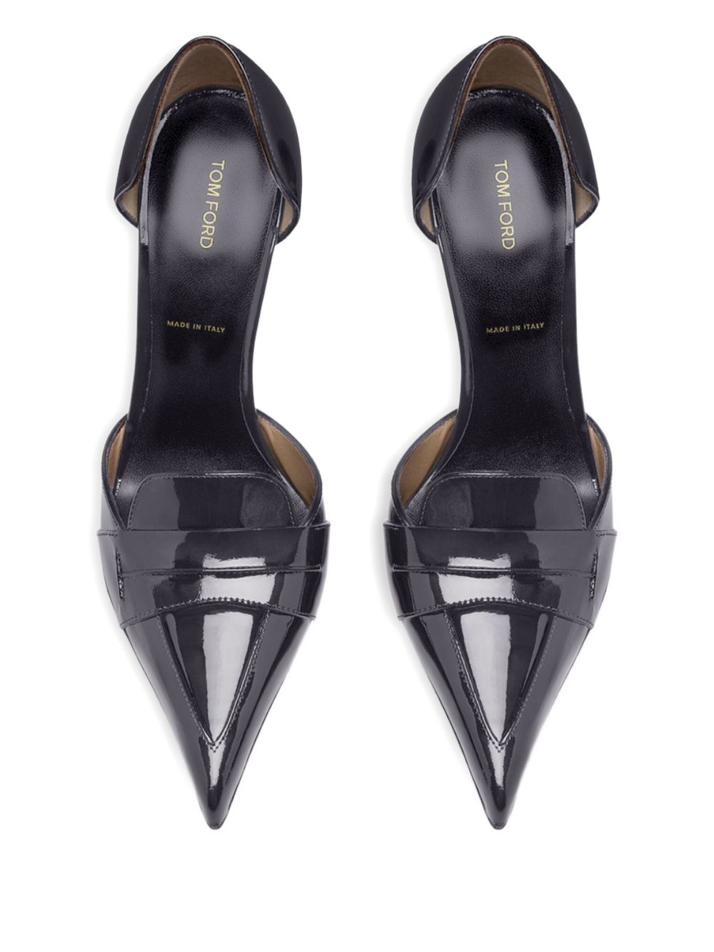 Tom Ford With Heel Black Patent Leather Pumps Black
