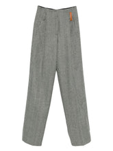 Forte Forte Chevron-Pattern Wool-Blend Trousers Grey