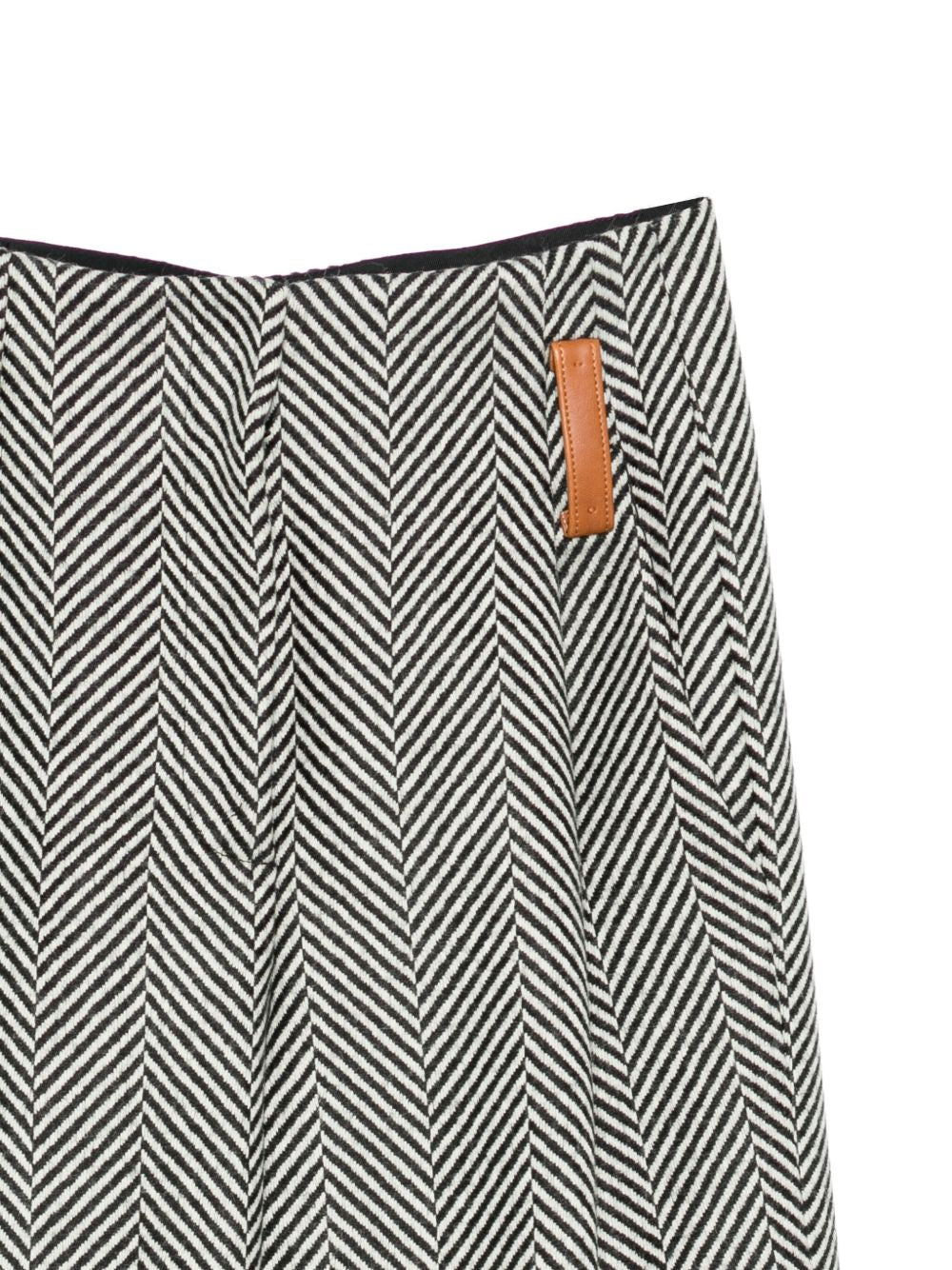 Forte Forte Chevron-Pattern Wool-Blend Trousers Grey
